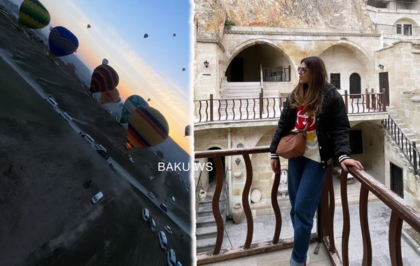Kappadokiyaya gedən Gülay Zeynallı "Asmalı Konak"da - FOTO/VİDEO