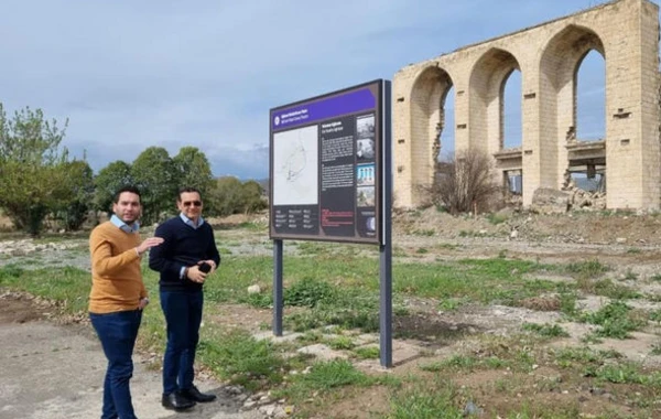 İsrail nümayəndələri Ağdamda ermənilərin dağıtdıqları abidələrlə tanış olublar - FOTO