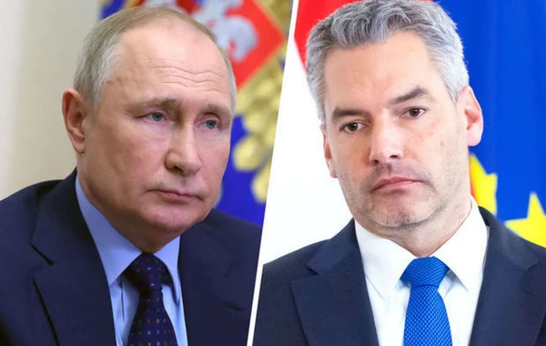 Putinlə Avstriya kansleri arasında 75 dəqiqə davam edən görüş başa çatdı