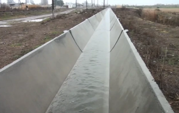 Füzulidə yeni beton kanallar çəkilir - FOTO