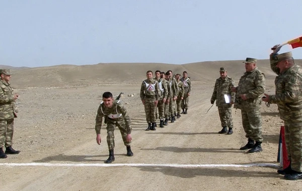 Azərbaycan Ordusunda hərbiləşdirilmiş kros birinciliyi keçirilib - FOTO
