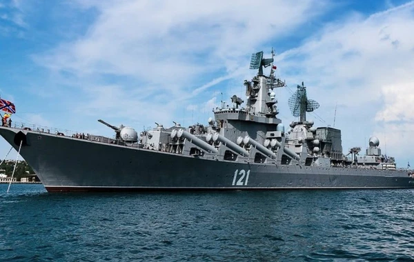 Ukrayna tərəfindən vurulmuş "Moskva" kreyserinin ilk FOTOsu
