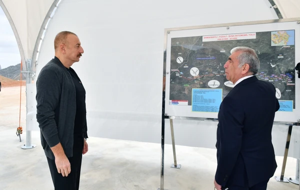 Prezident Daşaltıya gedib, tunellərin tikintisi ilə tanış olub - FOTO