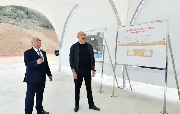Prezident Daşaltıya gedib, tunellərin tikintisi ilə tanış olub - FOTO
