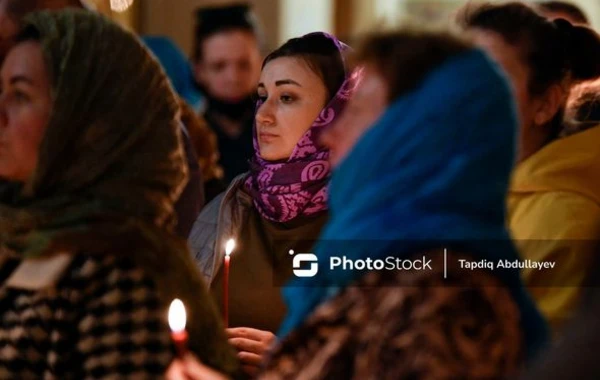 Bakıda yaşayan provaslavlar Pasxa bayramını qeyd edir - FOTOREPORTAJ
