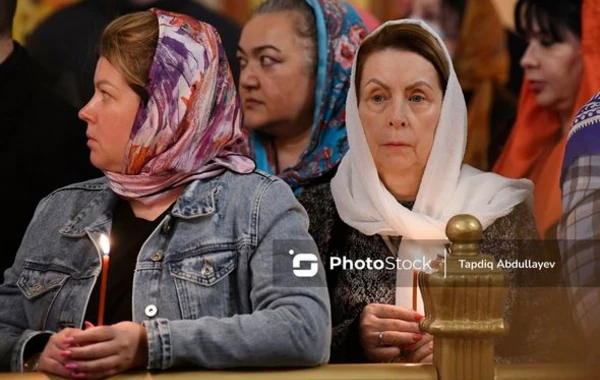 Bakıda yaşayan provaslavlar Pasxa bayramını qeyd edir - FOTOREPORTAJ