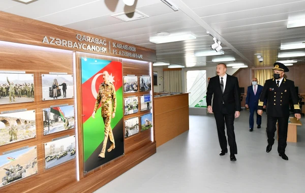 Prezident “Zərifə Əliyeva” gəmi-bərəsinin istismara verilməsi mərasimində iştirak edib - FOTO - YENİLƏNİB