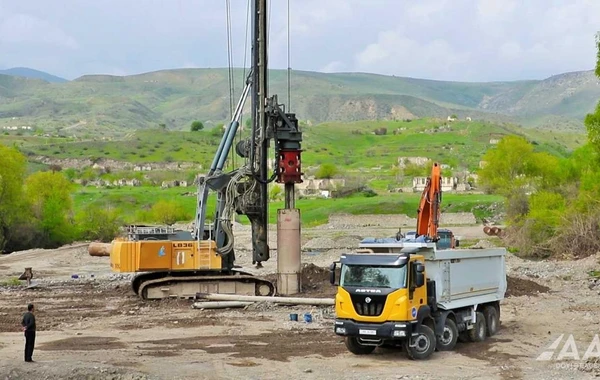 Qubadlı-Eyvazlı avtomobil yolunun tikintisi davam etdirilir - FOTO