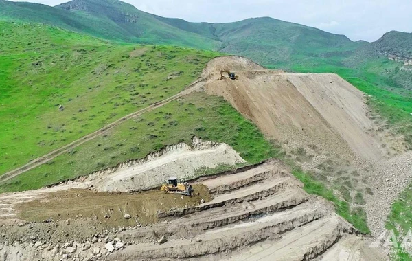 Qubadlı-Eyvazlı avtomobil yolunun tikintisi davam etdirilir - FOTO