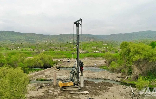 Qubadlı-Eyvazlı avtomobil yolunun tikintisi davam etdirilir - FOTO