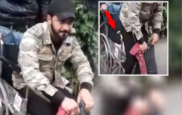 Bakıda dilənçilik edən saxta qazi saxlanılıb - VİDEO