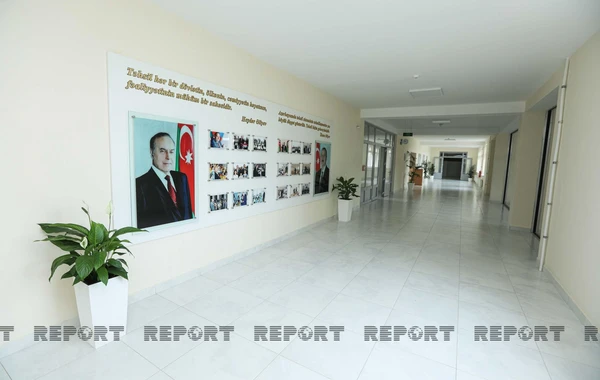 Kürdəxanıda tikilən yeni məktəbdən - FOTOREPORTAJ