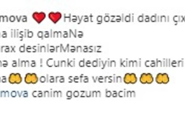 Bacısından İradə İbrahimovaya dəstək: "Nə deyirlər desinlər, mənasız sözləri qəlbinə..." - FOTO