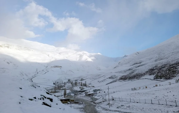 В Азербайджане выпало 3 см снега - ФОТО