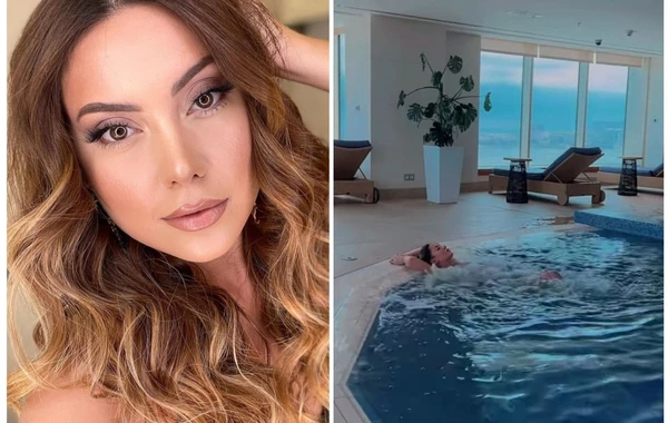 Ayan Babakişiyeva hovuzdan paylaşdığı görüntülərini sildi - FOTO/VİDEO