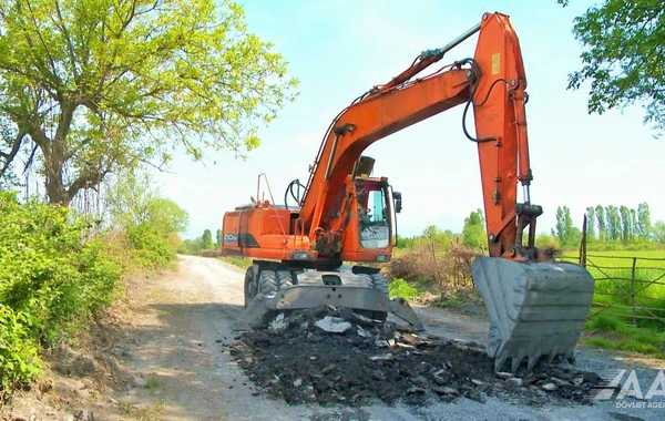 Əliabad-Bəhmətli-Kürdəmir-Lahıc yolunun yenidən qurulmasına başlanılıb – FOTO/VİDEO
