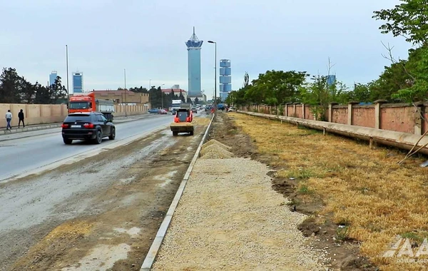 Bakının böyük prospektlərini birləşdirən küçə təmir olunur - FOTO/VİDEO
