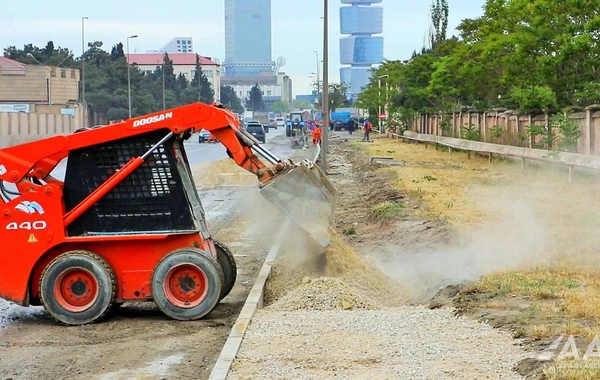 Bakının böyük prospektlərini birləşdirən küçə təmir olunur - FOTO/VİDEO