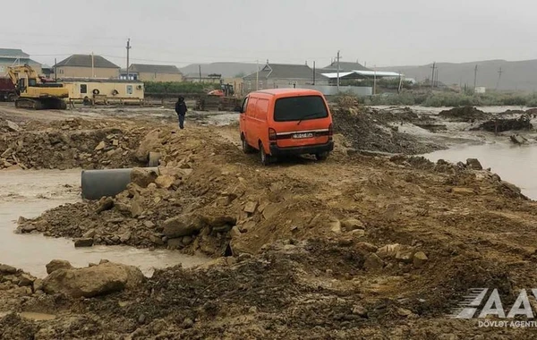 Hacıqabulda selin dağıtdığı keçid yol bərpa olundu - FOTO