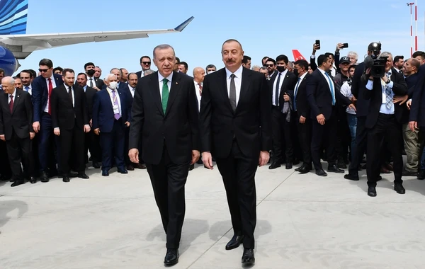 Ильхам Алиев и Эрдоган приняли участие в открытии аэропорта Ризе-Артвин - ВИДЕО