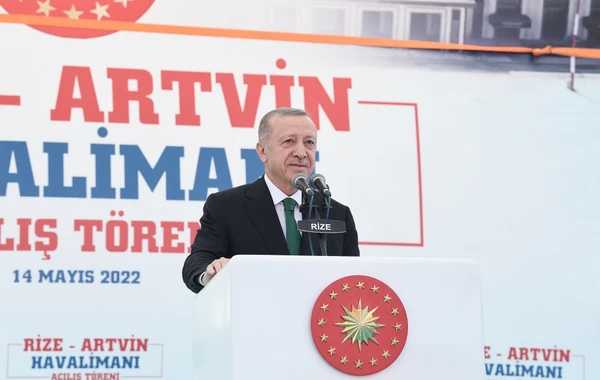 Ильхам Алиев и Эрдоган приняли участие в открытии аэропорта Ризе-Артвин - ВИДЕО
