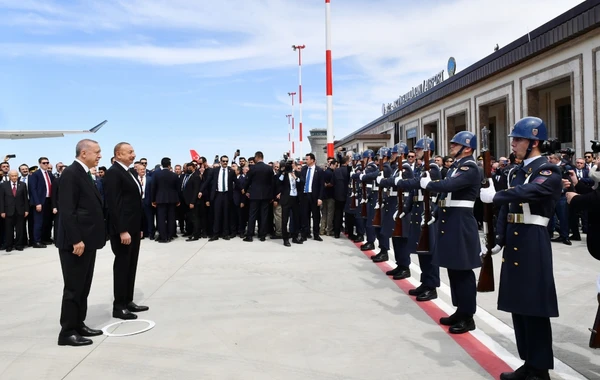 Ильхам Алиев и Эрдоган приняли участие в открытии аэропорта Ризе-Артвин - ВИДЕО