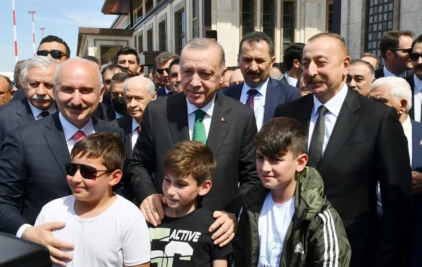 Ильхам Алиев и Эрдоган приняли участие в открытии аэропорта Ризе-Артвин - ВИДЕО