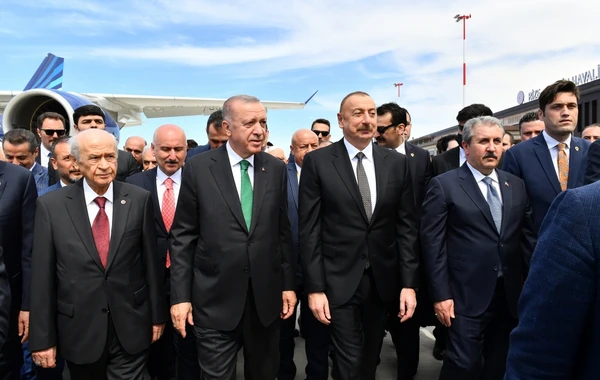 Ильхам Алиев и Эрдоган приняли участие в открытии аэропорта Ризе-Артвин - ВИДЕО