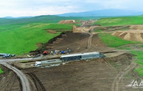 Füzuli-Ağdam avtomobil yolunun inşası davam edir - FOTO