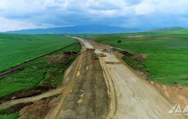 Füzuli-Ağdam avtomobil yolunun inşası davam edir - FOTO