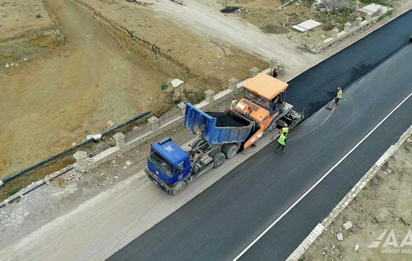 Aşağı Güzdək avtomobil yolu yenidən qurulur - FOTO/VİDEO