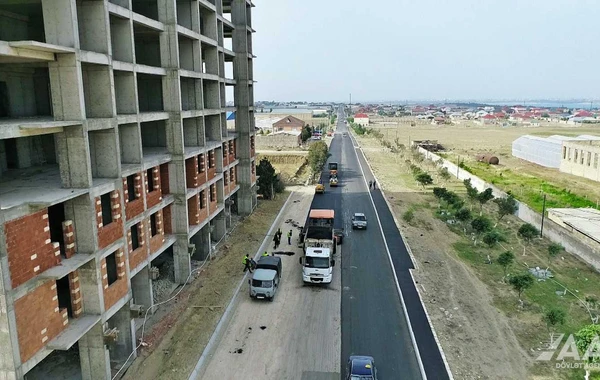 Aşağı Güzdək avtomobil yolu yenidən qurulur - FOTO/VİDEO
