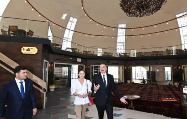 İlham Əliyev və Mehriban Əliyeva “Şərq Bazarı” kompleksinin açılışında - FOTO/VİDEO