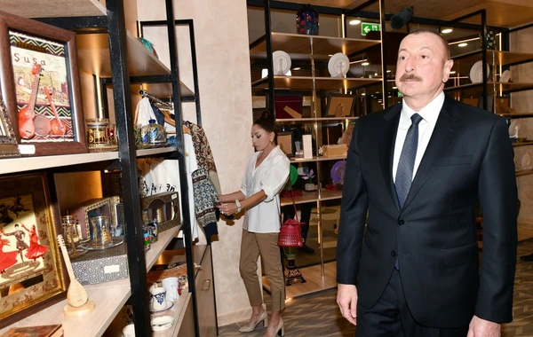 İlham Əliyev və Mehriban Əliyeva “Şərq Bazarı” kompleksinin açılışında - FOTO/VİDEO