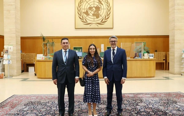 Лейла Алиева на открытии выставки "Мои моря, мои океаны" в Женеве - ФОТО