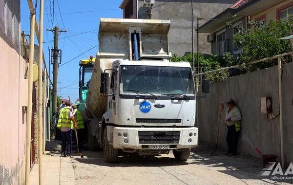 Biləcəridə uzunluğu 700 metr olan küçə təmir olunur - FOTO/VİDEO