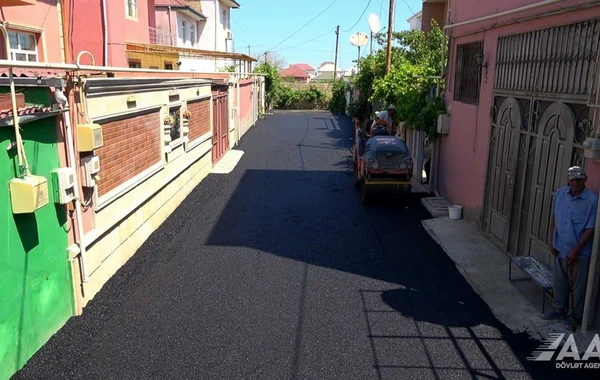 Biləcəridə uzunluğu 700 metr olan küçə təmir olunur - FOTO/VİDEO
