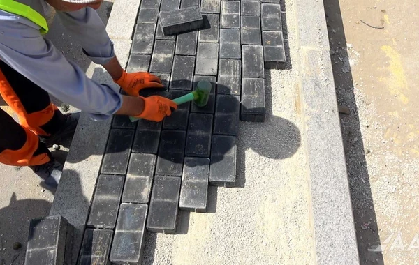 Bakıda küçə təmir edilir - FOTO/VİDEO