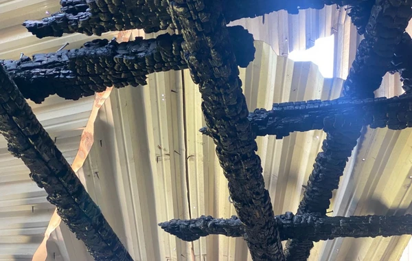 Bərdədə şəhid ailəsinin evi yandı - FOTO