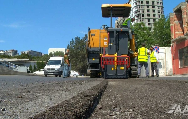Bakıda uzunluğu 470 metrdən çox olan yolun təmiri başa çatıb - FOTO/VİDEO