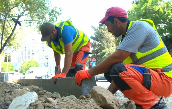 Bakıda uzunluğu 470 metrdən çox olan yolun təmiri başa çatıb - FOTO/VİDEO