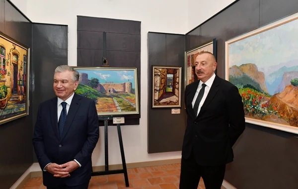 Президенты Азербайджана и Узбекистана посетили дворцовый комплекс "Нуруллабой" - ФОТО