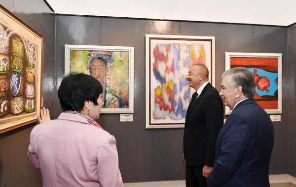 Президенты Азербайджана и Узбекистана посетили дворцовый комплекс "Нуруллабой" - ФОТО