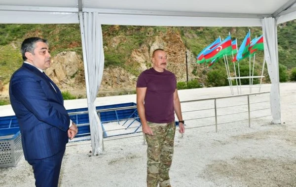 Kəlbəcərdə “İstisu” mineral su zavodunun təməli qoyulub - FOTO