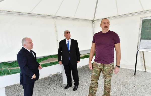 Президент ознакомился со строительством Лачинского международного аэропорта - ФОТО