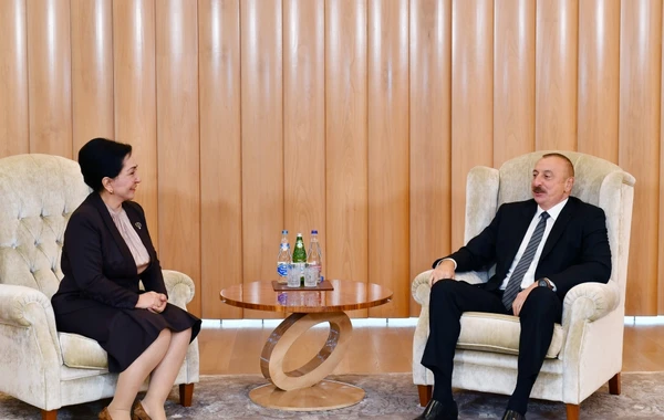 İlham Əliyev Özbəkistan Senatının sədrini qəbul edib - FOTO
