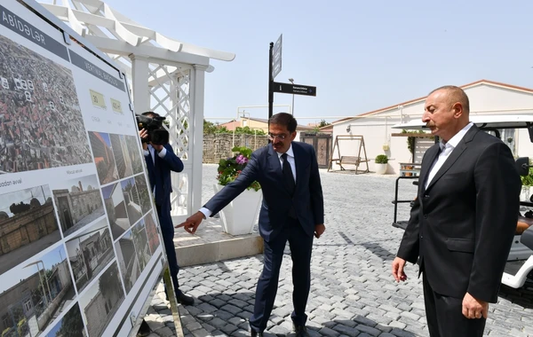 Prezident İlham Əliyev Ramana qəsəbəsində görülən abadlıq işləri ilə tanış olub - FOTO