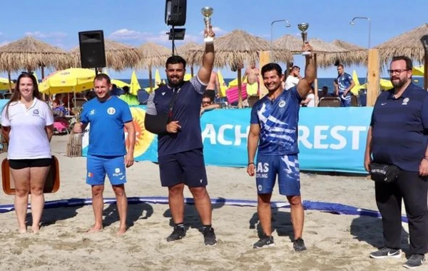 Сборная Азербайджана по пляжной борьбе стала чемпионом Европы - ФОТО