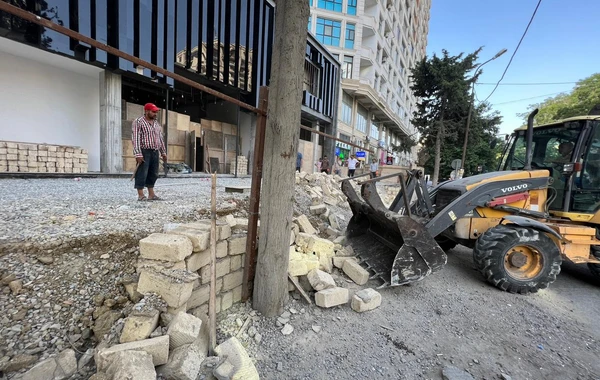 Bakıda daha bir zəbt edilmiş səki təmizləndi - FOTO