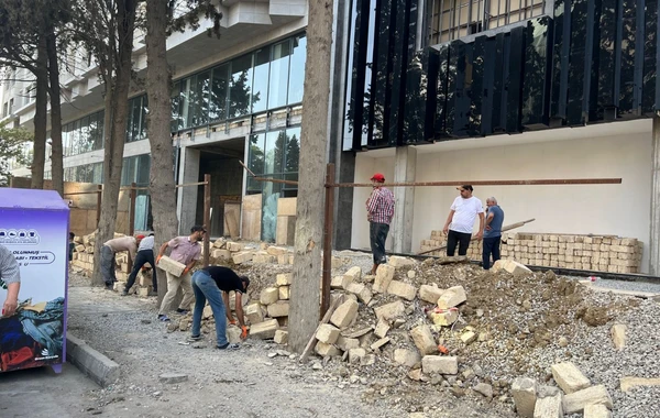 Bakıda daha bir zəbt edilmiş səki təmizləndi - FOTO